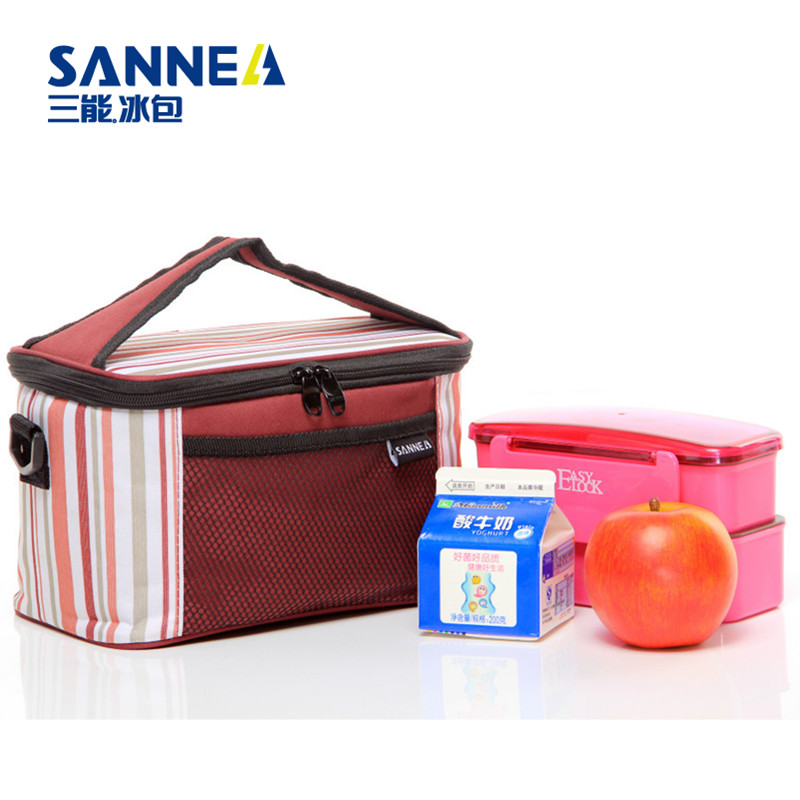 高品质两色保温冰包 手提便携加厚珍珠棉饭盒包