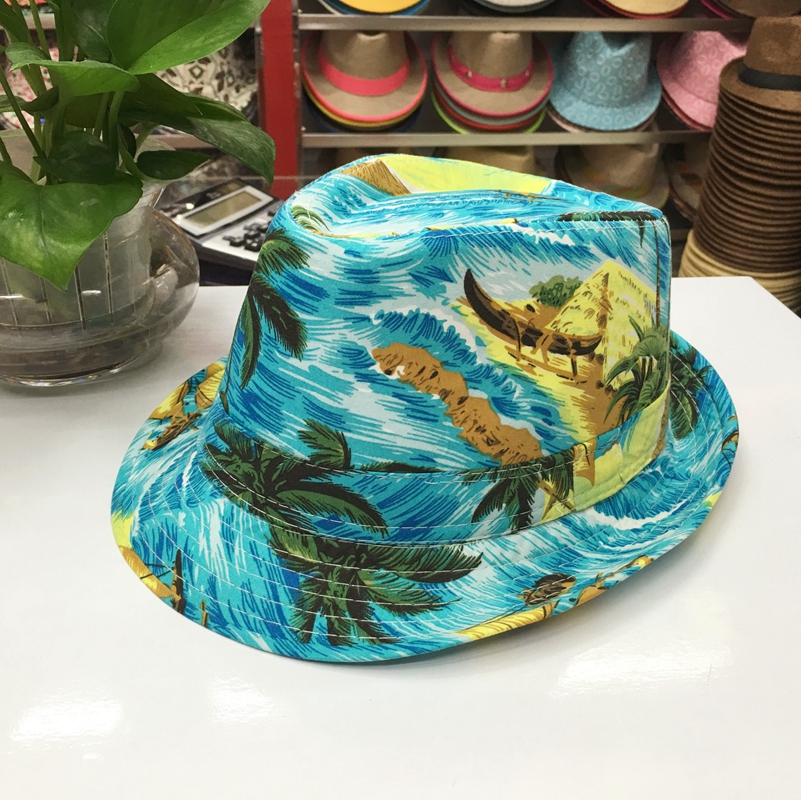 Factory Direct Sales New Spring Summer All Cotton Beach Wind Men And Women Couples Cowboy Jazz Beach Top Hat 01 details Picture