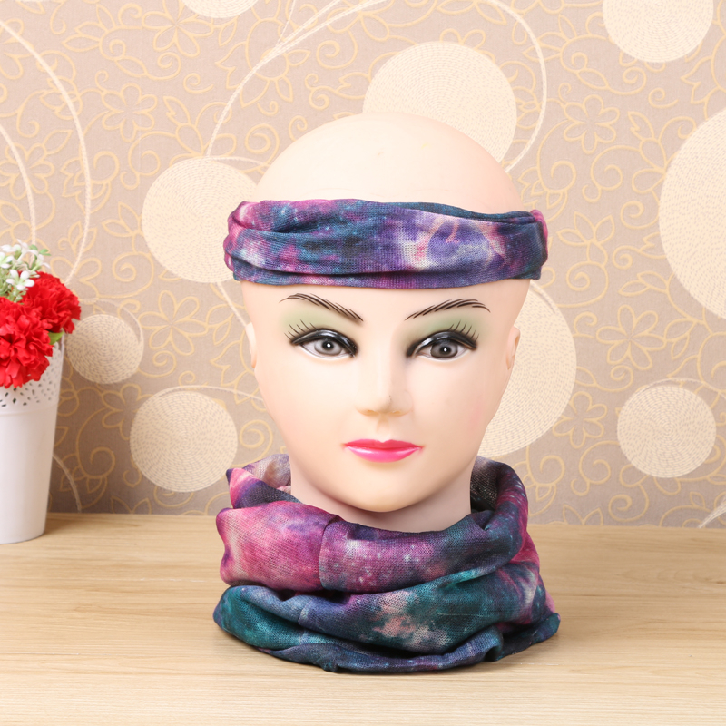 韩版彩色星空图案印花帽 头带 饰品 服装配件