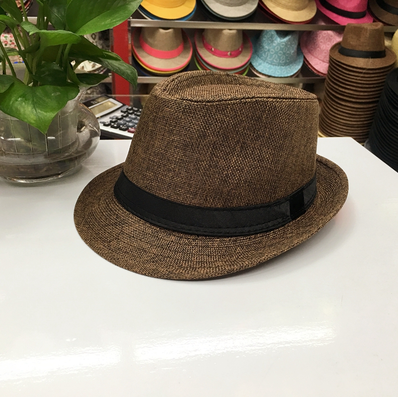 Hat Men Summer Hipster Women English Jazz Hat Flax Straw Hat Hat Hat Hat Hat Sunshade Sun Hat details Picture
