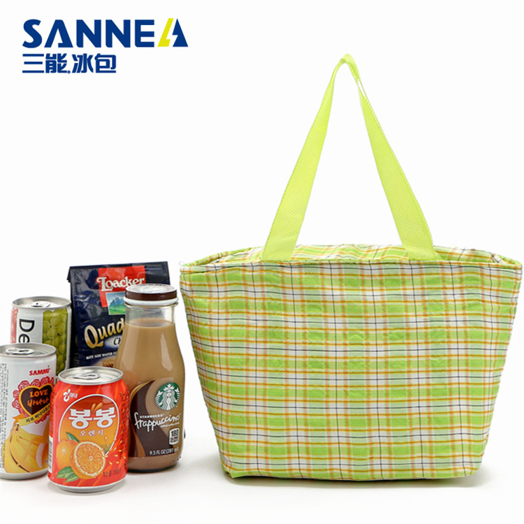 Hot selling insulation bag multi-color grid bento bag low price promotion portable lunch bag manufacturer direct sale thumbnail