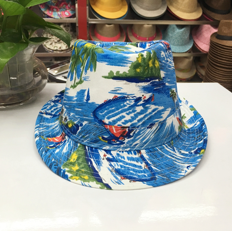 Factory Direct Sales New Spring Summer All Cotton Beach Wind Men And Women Couples Cowboy Jazz Beach Top Hat 01 Application Scenario