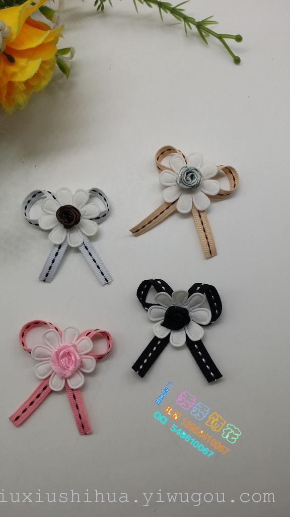 厂家直销DIY手工花蝴蝶结俏丽可爱打底裤女童袜子袖套装饰配件