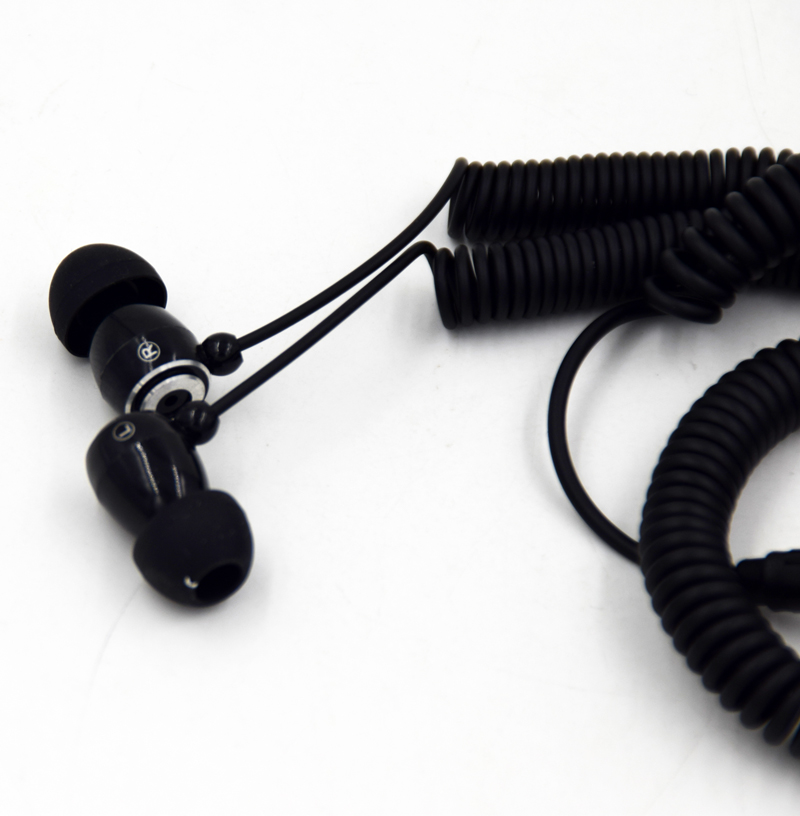 弹簧线金属耳机 拉链耳机 电话线造型麦克风重低音耳机细节图