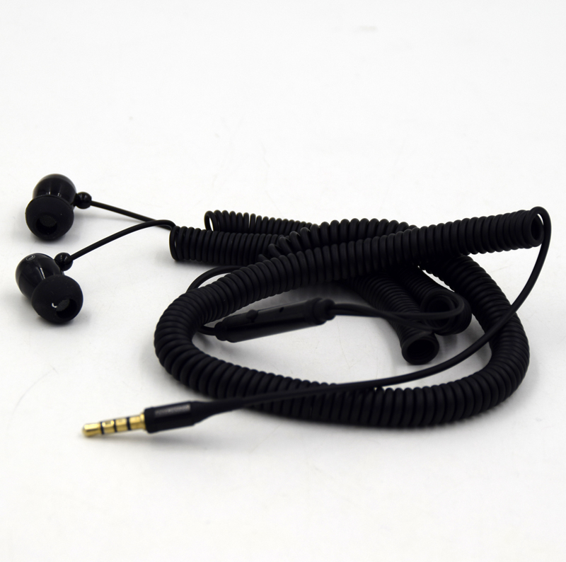 弹簧线金属耳机 拉链耳机 电话线造型麦克风重低音耳机产品图