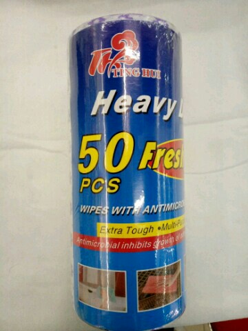Wavy non-woven fabric rag