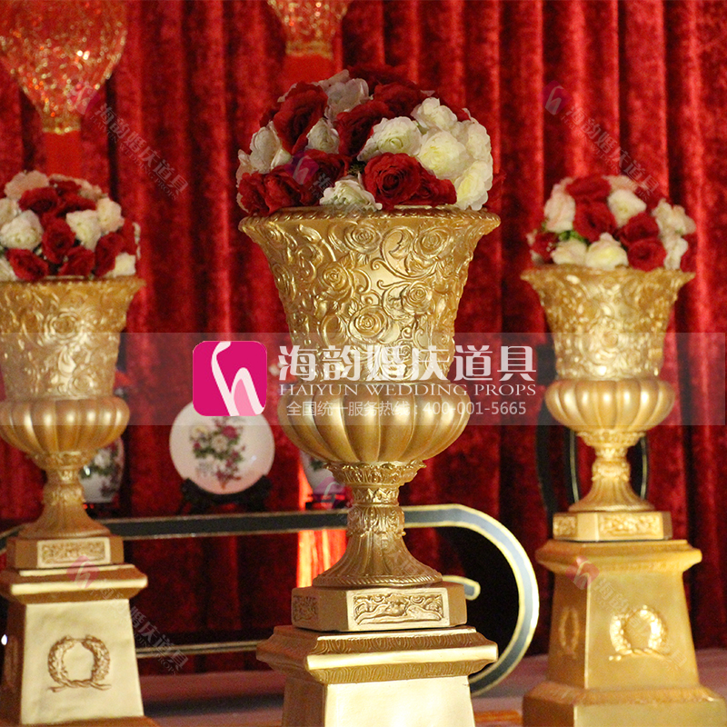 Yiwu Haiyun wedding props, decoration supplies, ornaments, prop arrangements, fiberglass Roman Columns, flower POTS