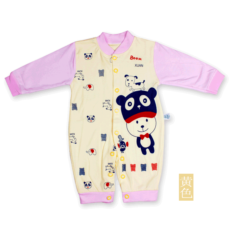 Baby Onesie Spring And Summer Cotton 0-3-6 Months Male And Female Tong Tone Climbing Clothes Newborn Clothes Ha Clothes Specification drawing