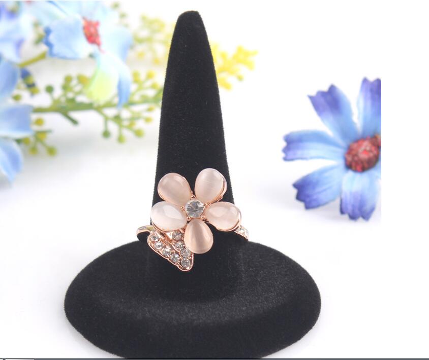 奇美装单个黑色绒面尖指戒指架 戒指展示架 饰品展示架批发细节图