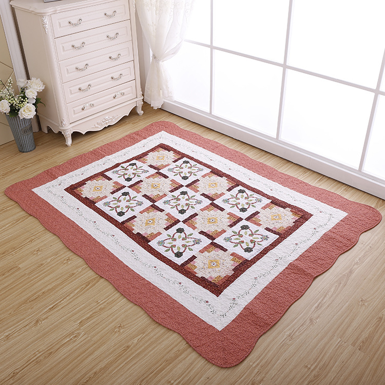Korean-Style Cloth Living Room Non-Slip Mat Quilted Cotton Floor Mat Floor Mat Bedroom Floor Mat Manufacturers Wholesale Customization