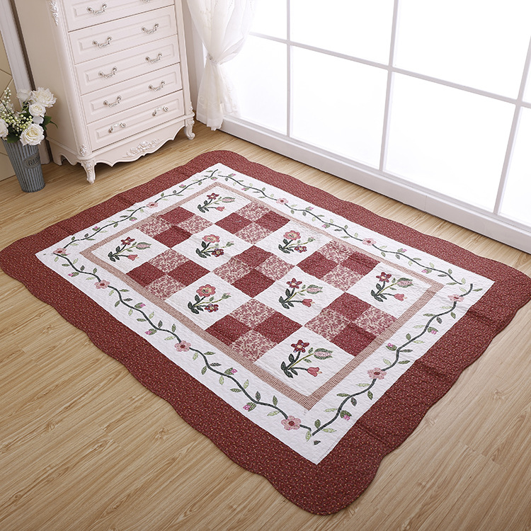 Korean-Style Cloth Living Room Non-Slip Mat Quilted Cotton Floor Mat Floor Mat Bedroom Floor Mat Manufacturers Wholesale Customization Specification drawing