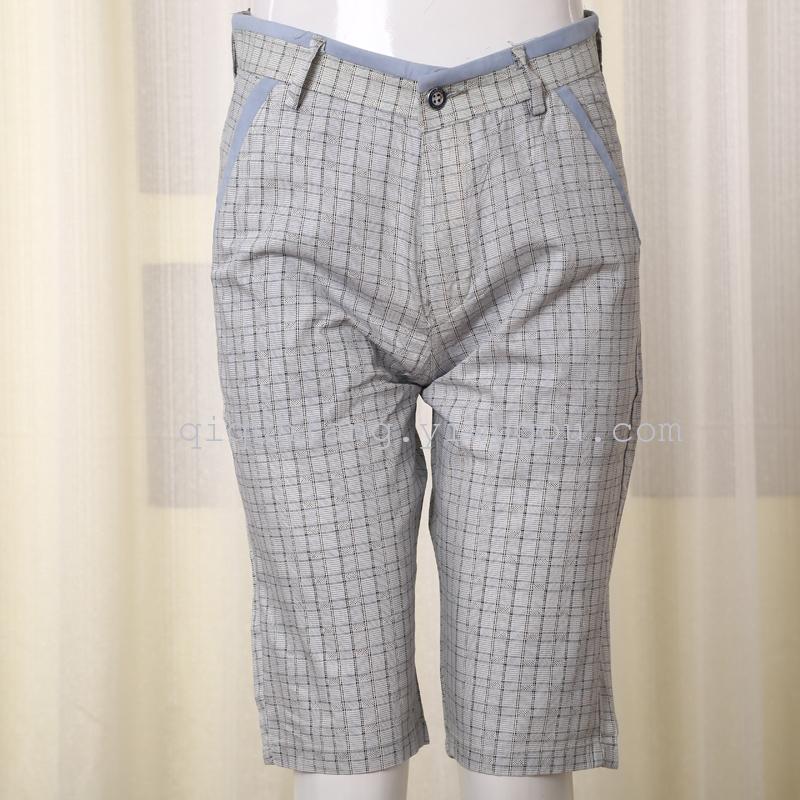 夏季男士休闲短裤薄款弹力五分裤男直筒透气修身图