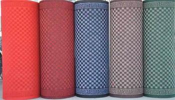 Plaid PVC entry doormat Room doormat free cut roll non-slip hallway doormat