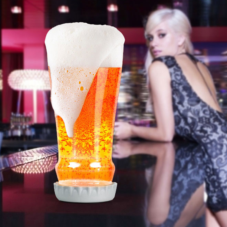 Silicone bottle cap inverted beer glass Skull glass wine bottle Double beer glass