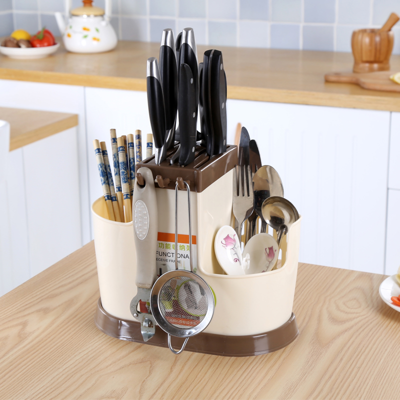 New Kitchen Multi-Functional Storage Rack Kitchen Special Can Put Cutting Board Plastic Pot Lid Spoon Chopsticks Storage Rack