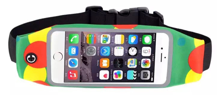 New World Cup patterned waist bags in stock for wholesale, touch screen waterproof single-shoulder bags, large-capacity mobile phone sports bags Specification image