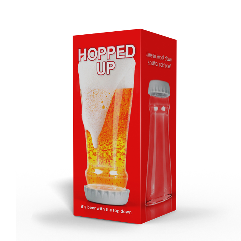 Beer bottle cap shape Upside down beer mug Upside down glass Creative glass