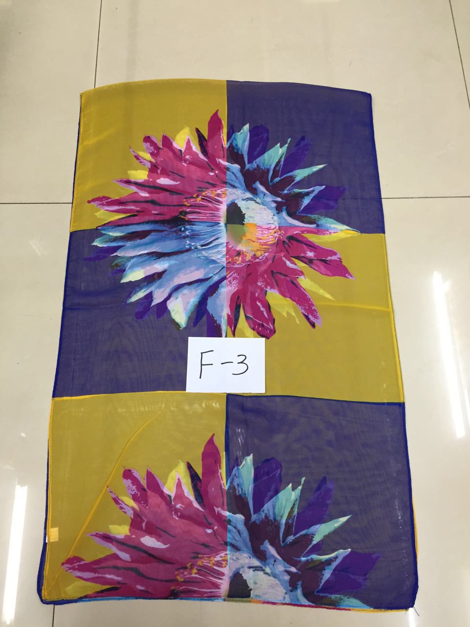Graceful Peony Chinese Painting Printed Long Towel details Picture
