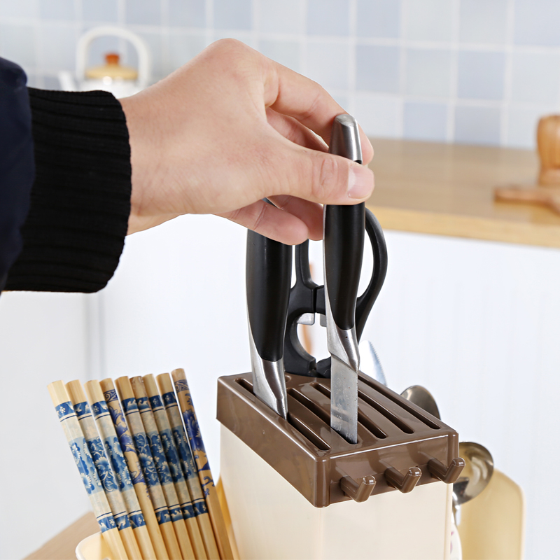 New Kitchen Multi-Functional Storage Rack Kitchen Special Can Put Cutting Board Plastic Pot Lid Spoon Chopsticks Storage Rack details Picture