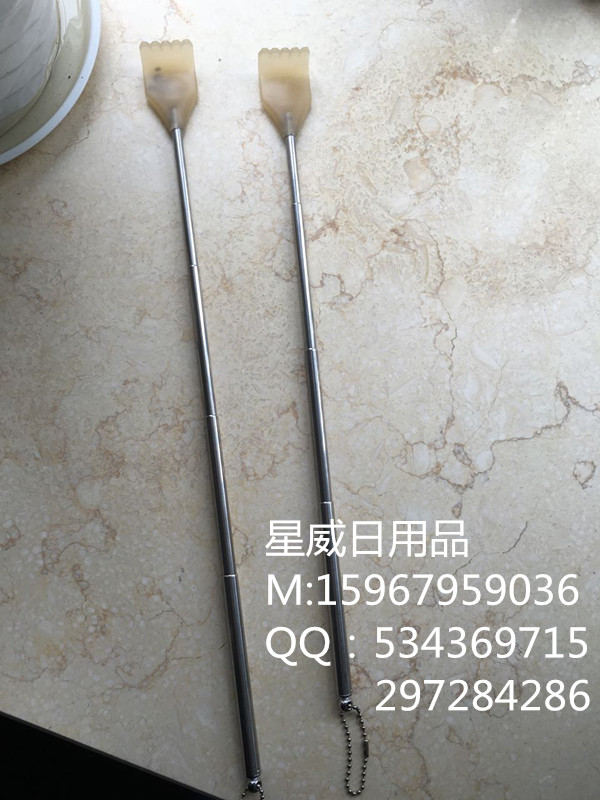 挠痒器 不锈钢伸缩钢杆痒耙 抓痒不求人痒痒挠 钢杆不求人
