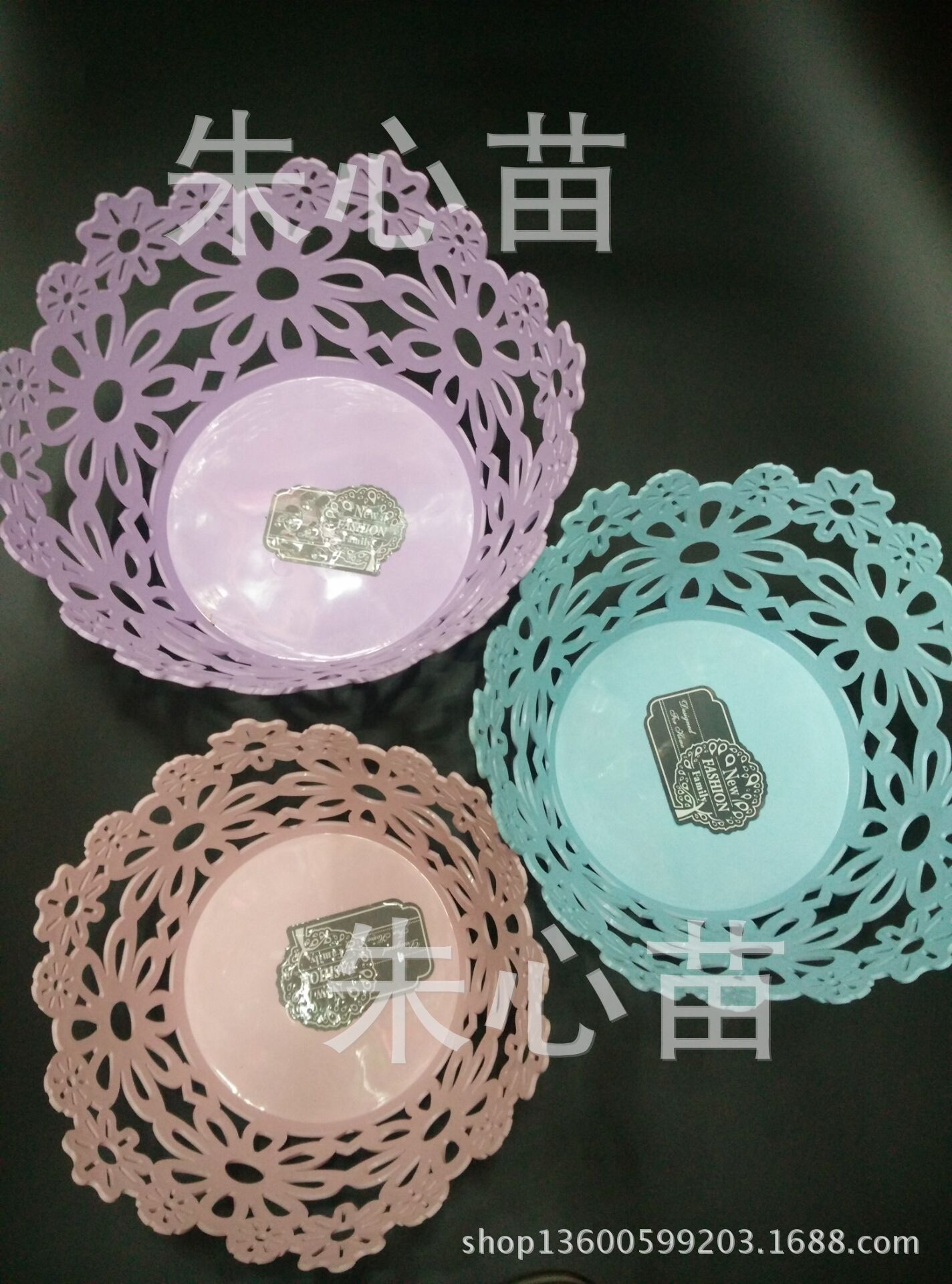 厂家批发时尚创意镂空水果篮 蔬菜盘 洗菜篮 塑料水果篮果蔬篮产品图