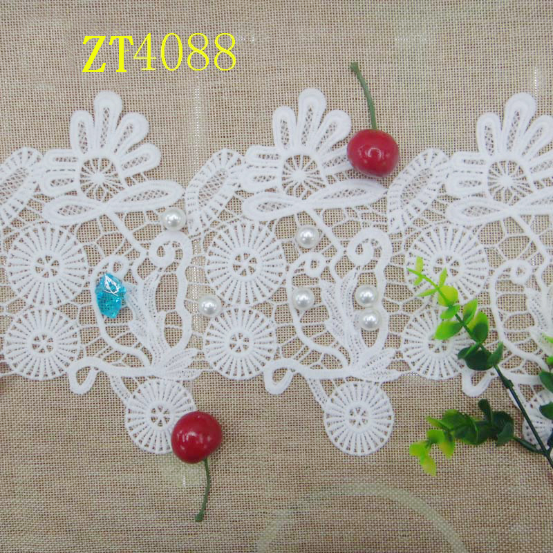 New barcode milk silk lace trim embroidery water-soluble factory direct sales Application Scenario