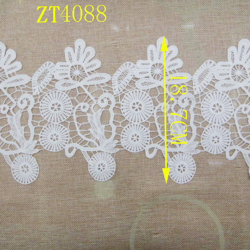 New barcode milk silk lace trim embroidery water-soluble factory direct sales Specification image