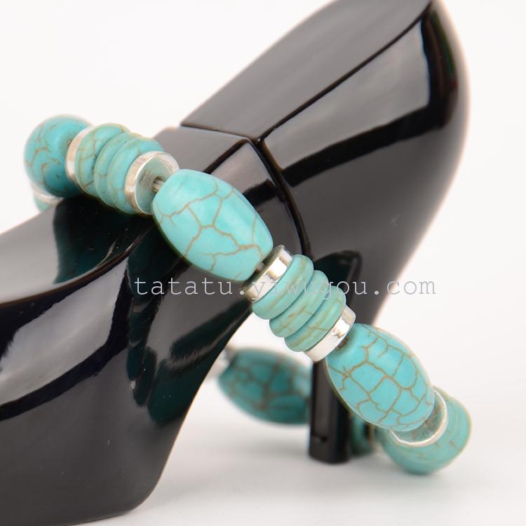 2016义乌工厂O型手链绿松石女款手链产品图