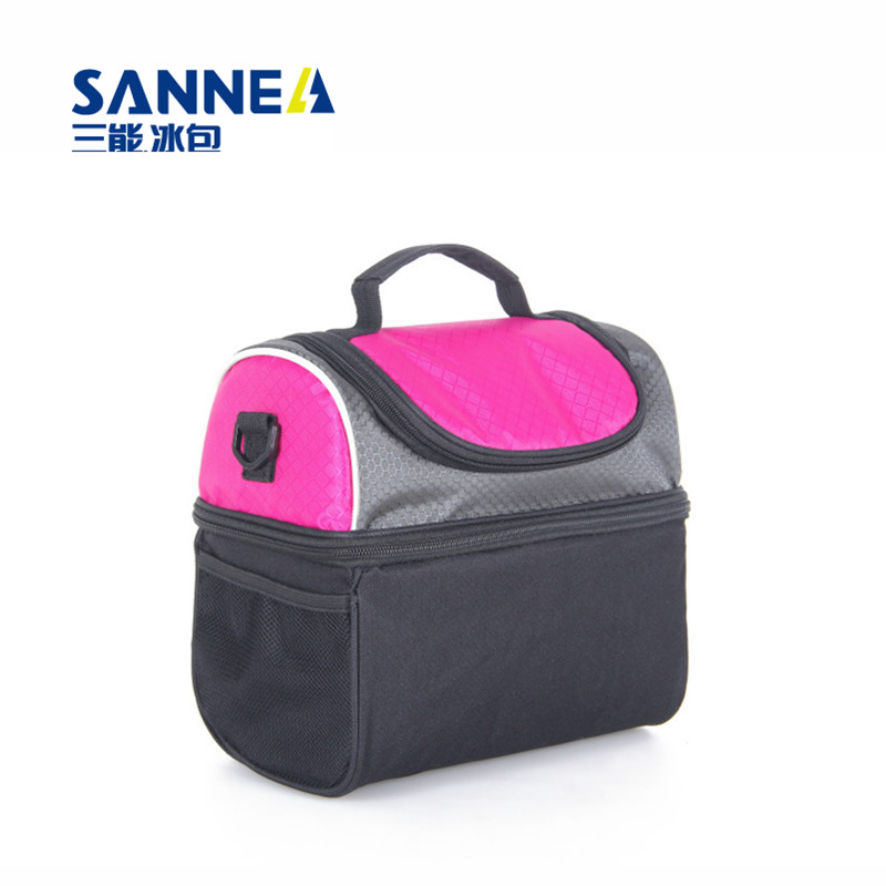 三能SANNE 儿童双层环保便当饭盒袋 学生保温便当包