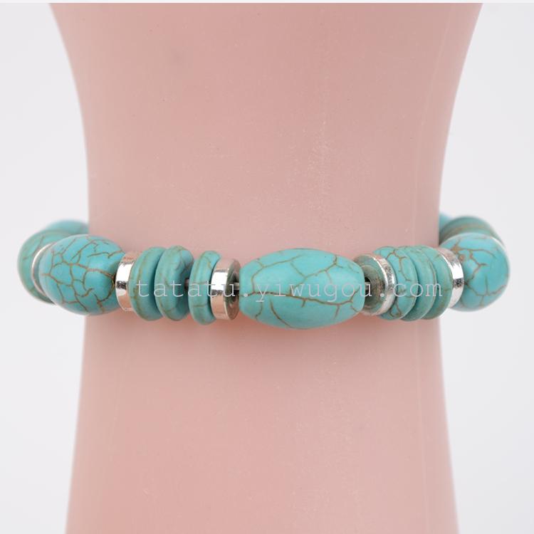 2016义乌工厂O型手链绿松石女款手链