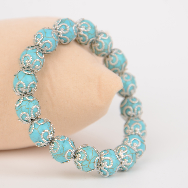 2016义乌工厂手工装饰手链绿松石女款