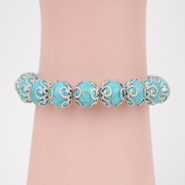 2016义乌工厂手工装饰手链绿松石女款产品图