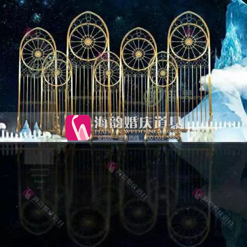 Yiwu Haiyun Wedding's new products include European-style background decoration doors, wedding props, wedding supplies and screens Specification image