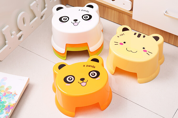 Cartoon Thickened Plastic Small Stool Bathroom Non-Slip Stool Kindergarten Cartoon Children Seat Stool Shoe Stool Specification drawing