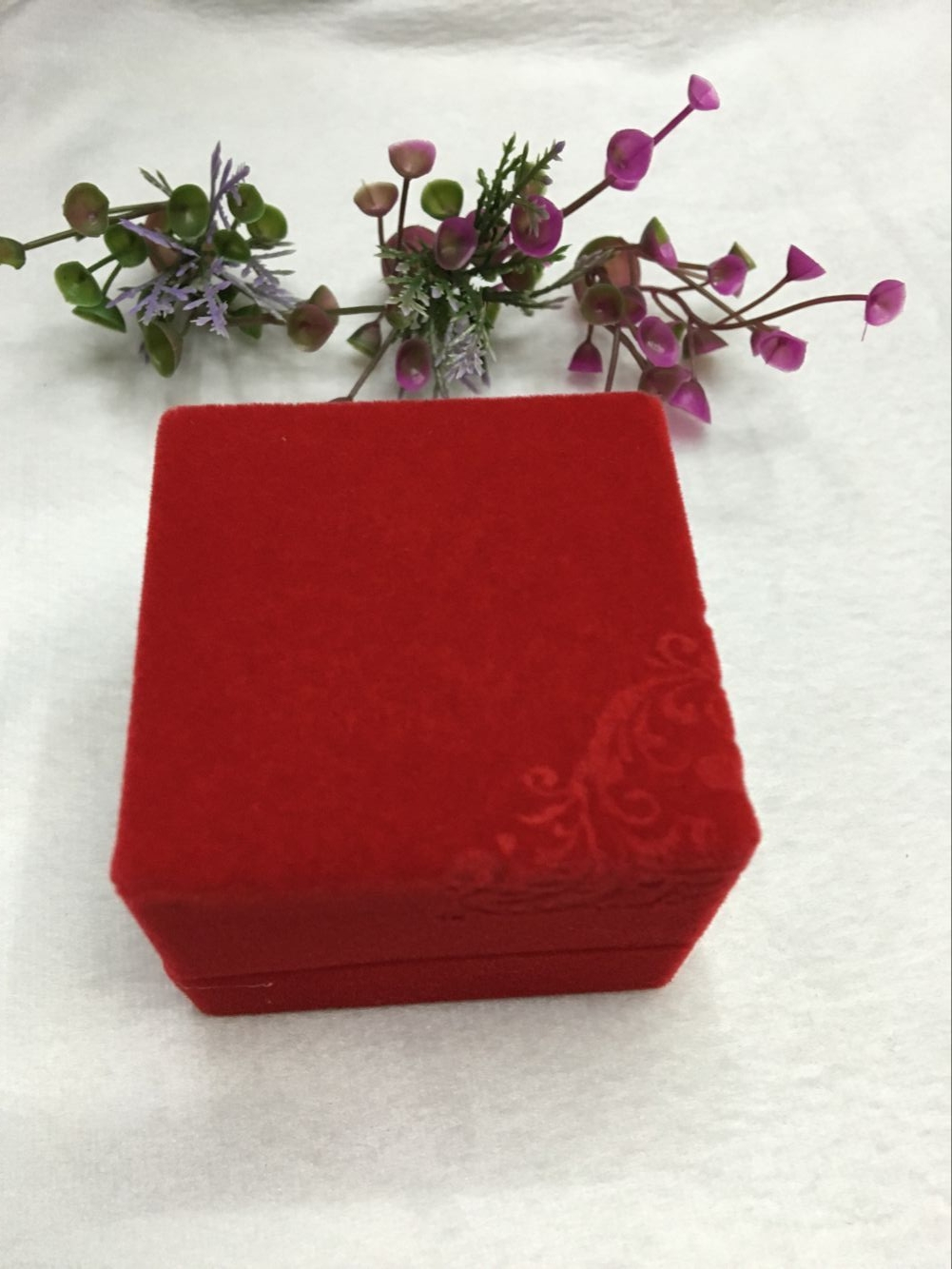 直角压花戒指盒耳钉盒珠宝首饰展示盒 高档首饰收纳盒厂家直销