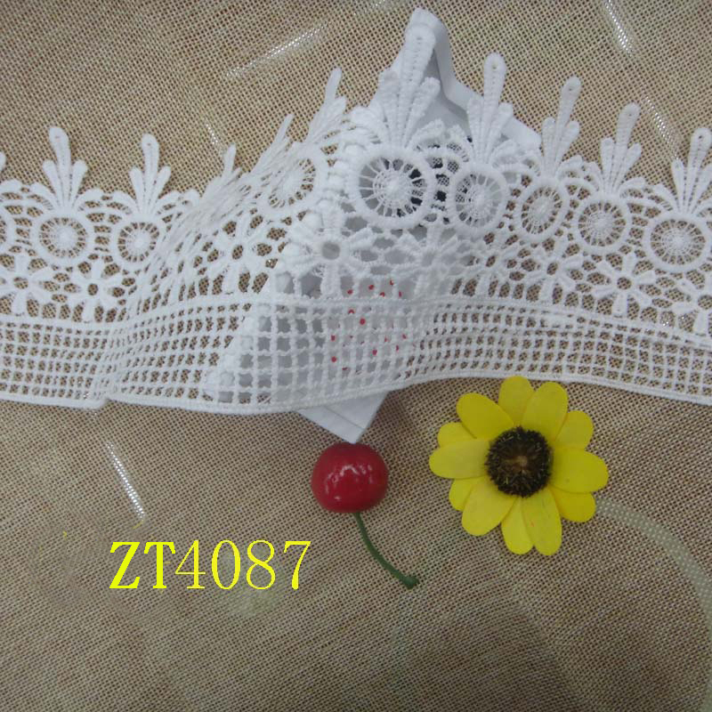 Factory direct sales of new milk silk lace clothing accessories with embroidered lace Specification image
