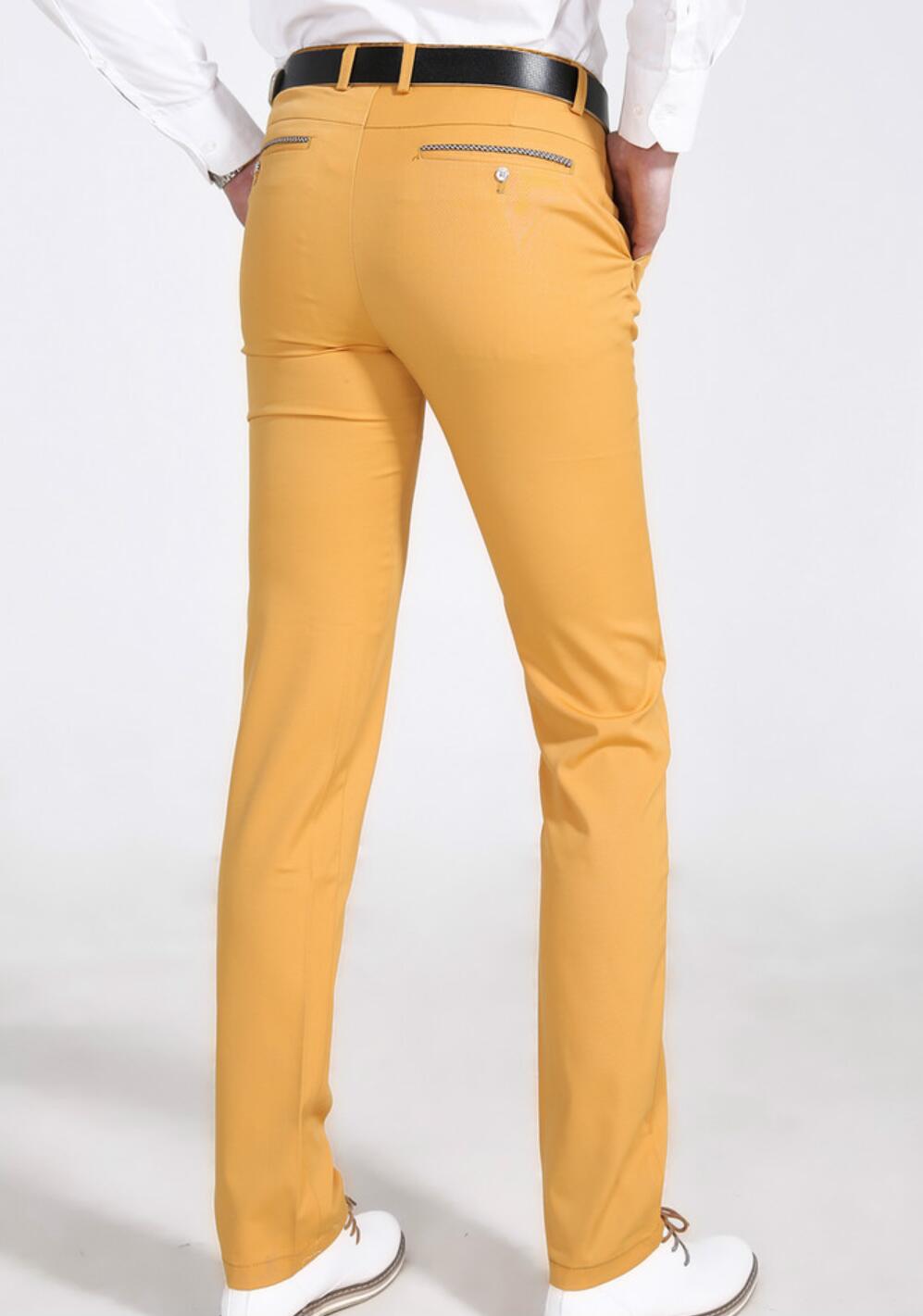 2016 new style men's casual pants printed brocade stretch straight pants Application Scenario