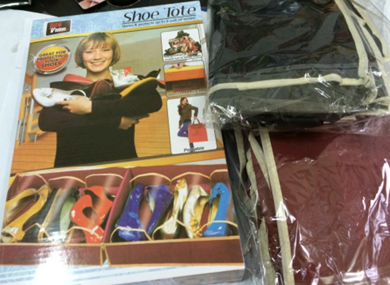 直销批发Shoe Tote无纺布收纳鞋袋盒 旅游专用居家整理