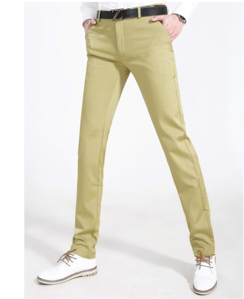 2016 new style men's casual pants printed brocade stretch straight pants Specification image