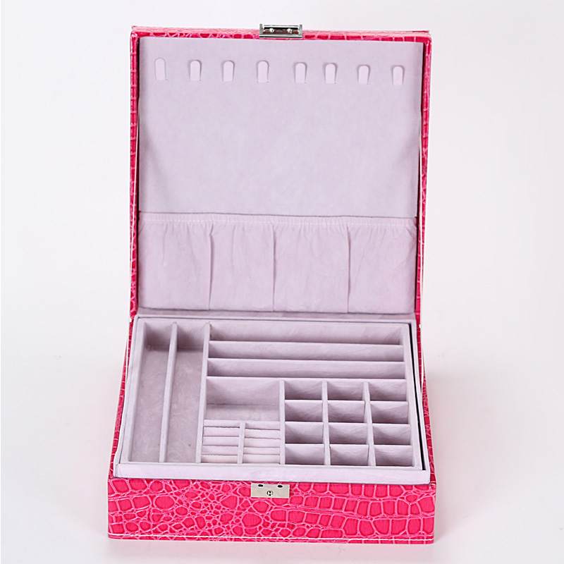 Guanya Leather double-layer jewelry box with lock, vintage storage box, jewelry box Application Scenario