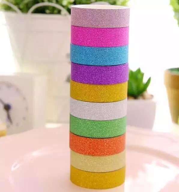 韩国畅销胶带 金葱粉胶带 手工DIY胶带