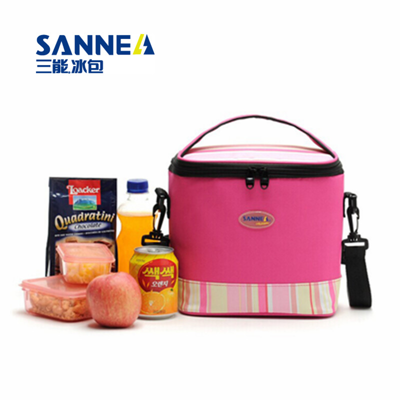 新款三能便携式冰包 手提6L牛津布保温饭盒午餐包 3色混批