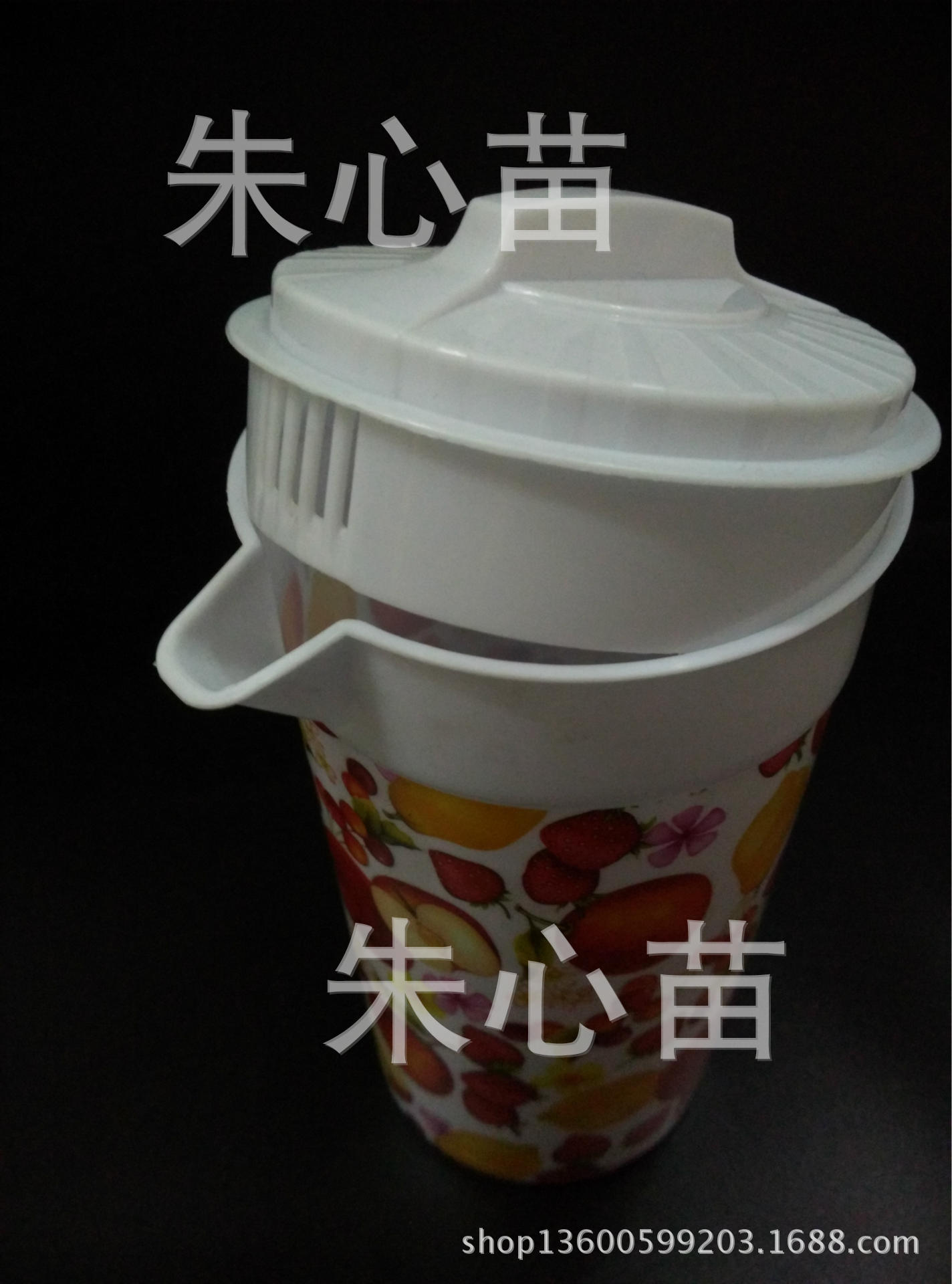 塑料冷水壶 茶水壶 耐热可拆洗大容量 凉水壶 带盖产品图