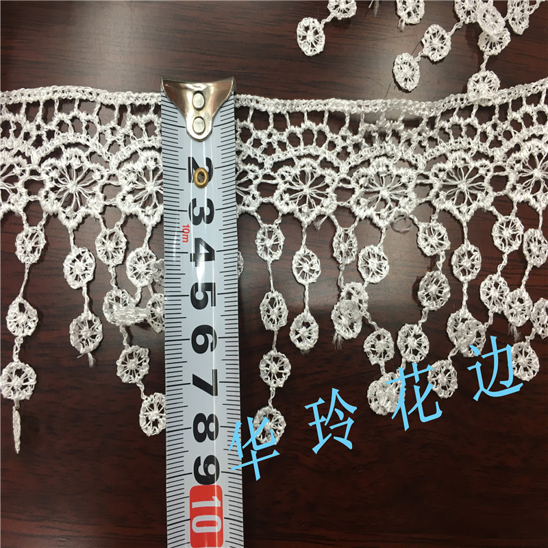 Hualing Lace, water-soluble lace, colored lace, drawstring lace, scarf, clothing decoration accessories, lace details Picture