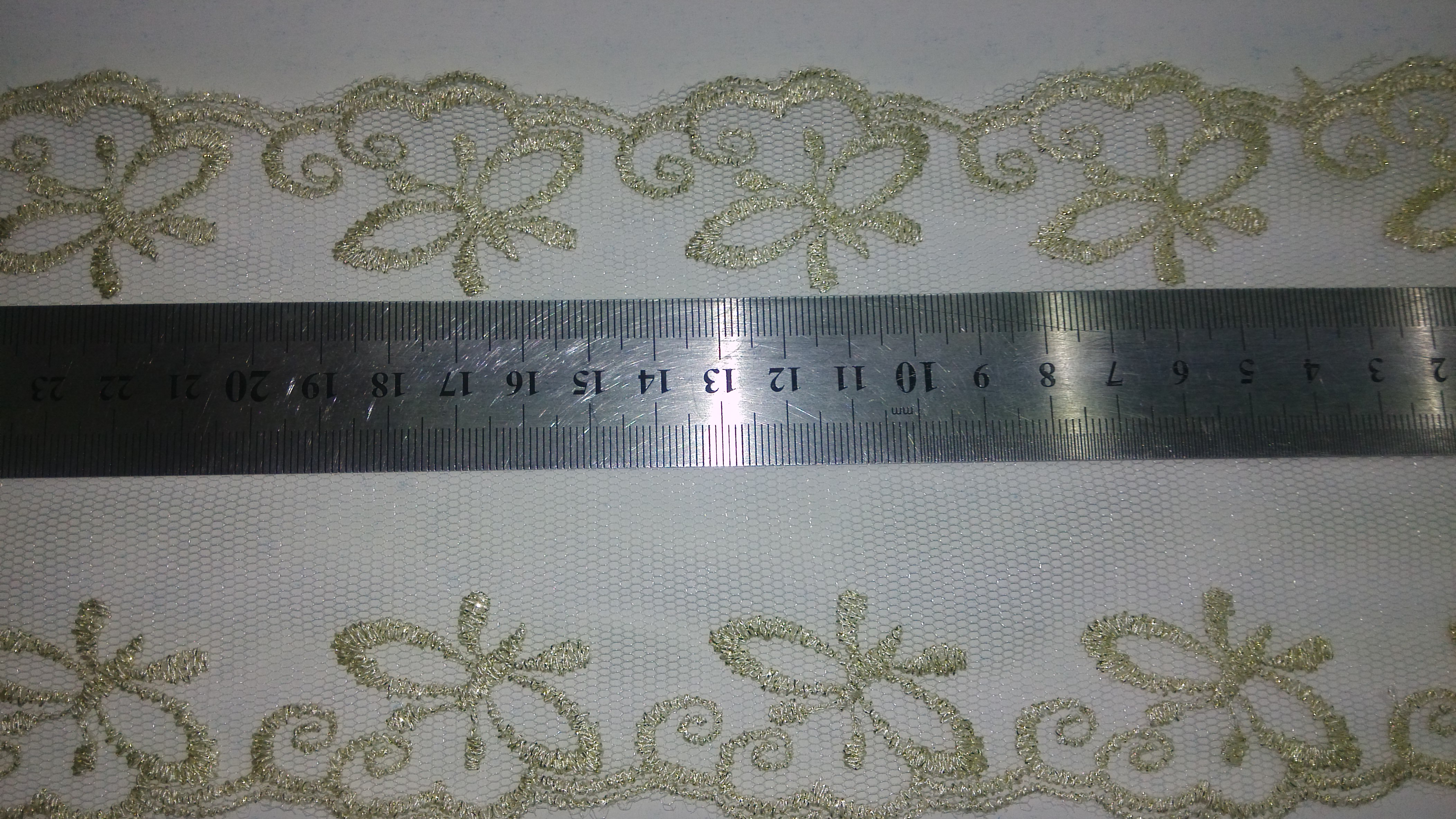 Golden thread butterfly lace fashionable hair flower lace scarf Lace sleeve mask lace details Picture