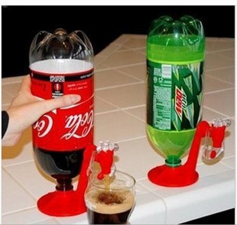 Switch the fizz saver coke bottle upside down water dispenser on and off the drink saver