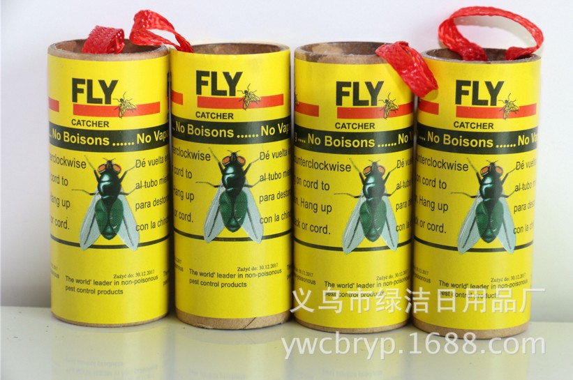 苍蝇诱捕器粘蝇卷纸吸塑卡装苍蝇卷苍蝇捕捉器可定做细节图