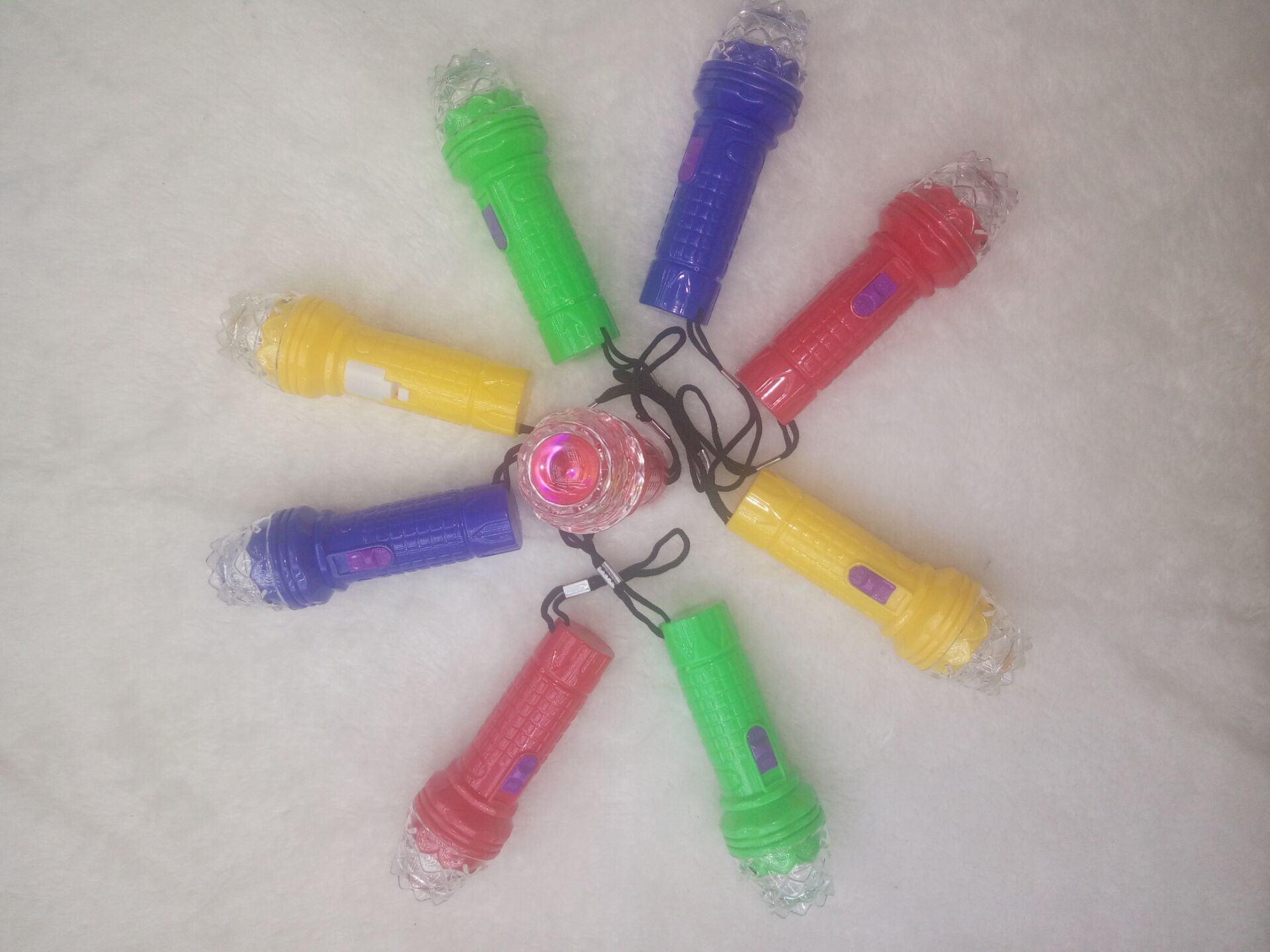 LED塑料挂绳手电筒 匙扣带夹子小手电筒图