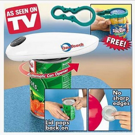 One touch TV Shopping Automatic can opener Electric cap opener Bottle opener