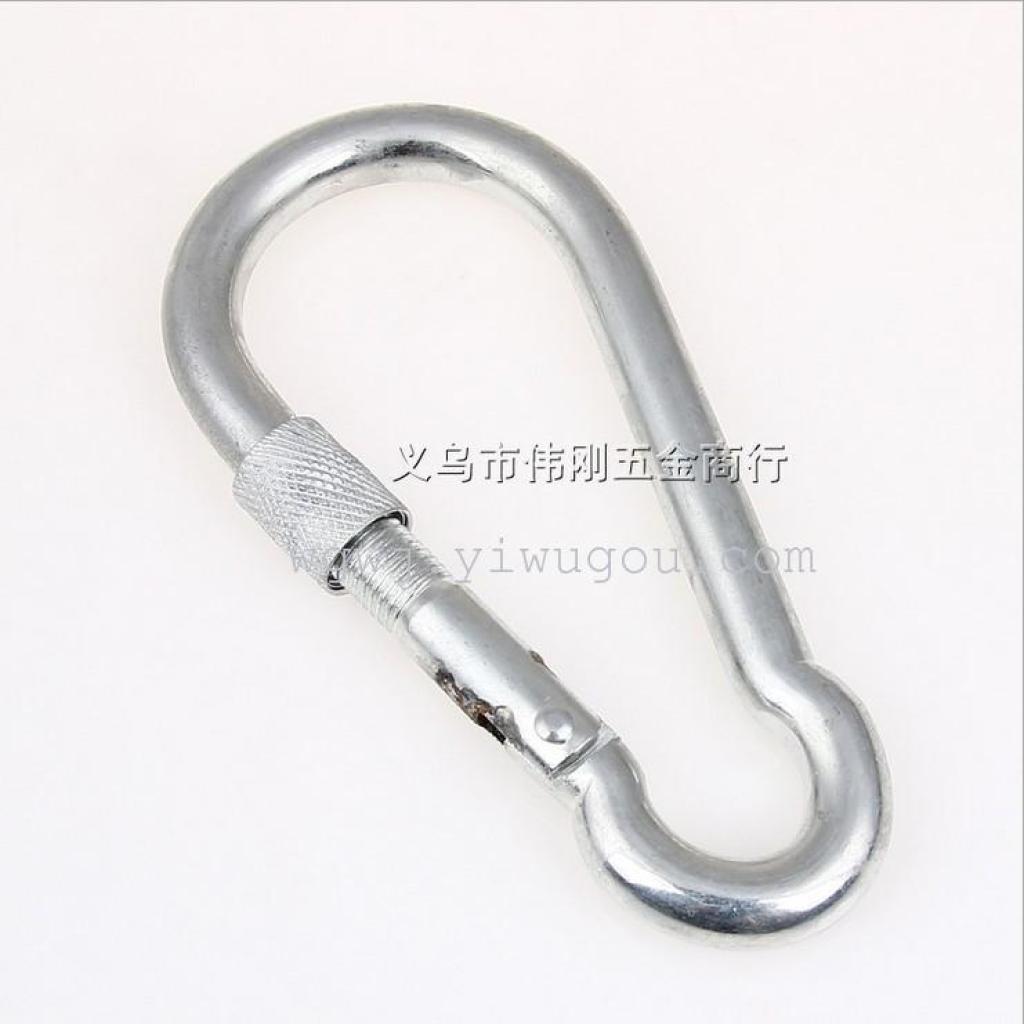 No. 6 iron gourd-shaped climbing buckle with nut spring hook, 6*60mm Specification image